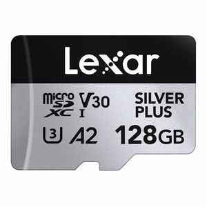 Lexar High-Performance Silver Plus microSDXC -muistikortti 128 Gt + sovitin