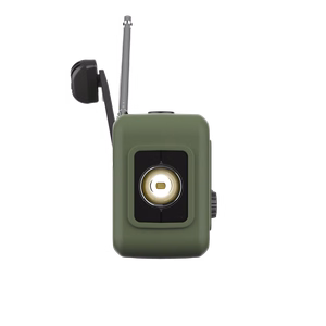 Kruger&Matz kannettava aurinkokäyttöinen SOS-hätäradio, 2000 mAh:n varavirtalähde, taskulamppu ja dynamo