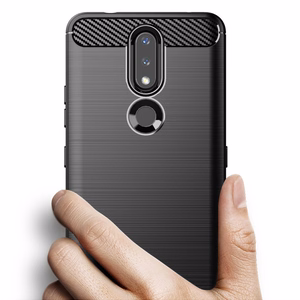 Carbon Case Joustava kansi TPU Asia Nokia 2.4 musta