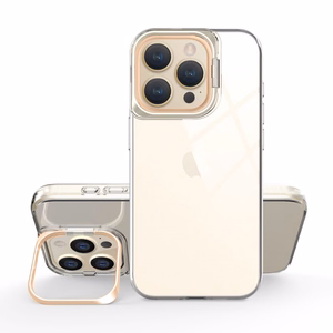 Läpinäkyvä TPU Suojakuori iPhone 15 Plus:lle kultainen