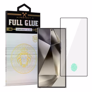 Tempered Glass HARD Full Glue 5D for Samsung Galaxy S24 Ultra Black (with fingerprint unlock)
