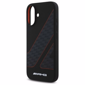 AMG Checkered Flag Pattern MagSafe suojakuori iPhone 16:lle - musta