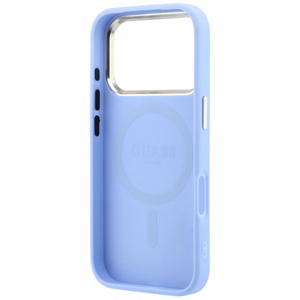 Guess Saffiano Small 4G & Classic Logo -suojakuori laitteelle iPhone 18 Pro Max / 17 Pro Max, MagSafe-yhteensopiva – vaaleansininen