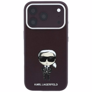 KARL LAGERFELD -kotelo mallille IPHONE 18 Pro Max/ 17 Pro Max MagSafe-yhteensopiva (Smooth Ikonik Sketch) (väri: viininpunainen)