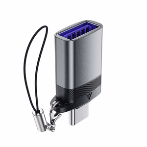 Acefast J7 USB-A - USB-C sovitin - harmaa
