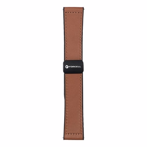 Hihna Samsung Galaxy Watch:lle Forcell F-Design FS20 magneettinen ekologinen nahka 20 mm ruskea
