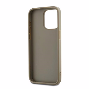 DKNY Wrist Strap Stock Logo Suojakuori iPhone 15 Pro Max:lle - Beige