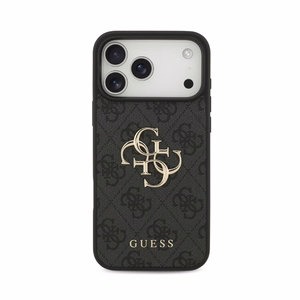Case Guess PU 4G Metal Logo Apple iPhone 18 Pro grey