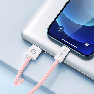 Blavec Cable Candy braided - USB to Lightning - 2,4A 3 metres Apple CarPlay (CCA-UL24P30) pink