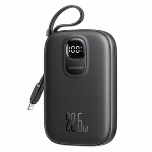 Ulkoinen akku Power Bank Joyroom JR-PBF18 22.5W Lightning-kaapelilla 10000mAh musta