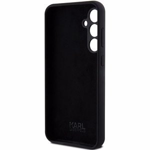 Karl Lagerfeld Silicone Ikonik Metal Pin suojakuori Samsung Galaxy S23 FE:lle - musta