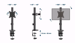 DISPLAY ACC MOUNTING ARM/17-32" MA-D1-02 GEMBIRD