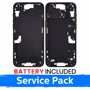 Apple iPhone 15 Plus keskikehys + akku musta (service pack)