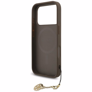 Guess 4G Charms Collection MagSafe Suojakuori iPhone 17 Prolle - ruskea