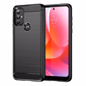 Carbon Case Joustava suojakotelo Motorola Moto G Power 2022 musta