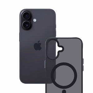 3mk Smoke MagCase iPhone 17:lle - musta puoliläpinäkyvä