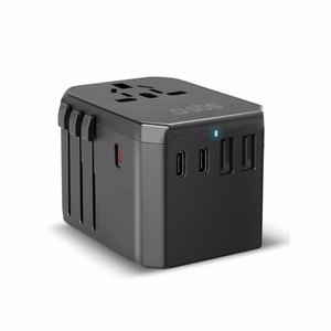 SBS Universaali GaN Matkasovitin 70W 3xUSB-C 2xUSB-A kotelolla - musta