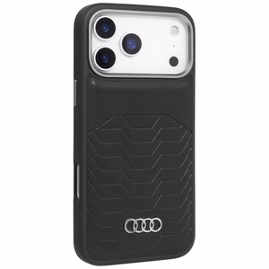 Audi GT Synteettinen Nahkainen MagSafe Suojakuori iPhone 17 Pro:lle - Musta