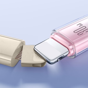 Joyroom S-A42 Crystal-Clear Series 30W USB-C - Lightning -kaapeli 1,2 m - valkoinen
