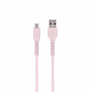 Maxlife MXUC-04 kaapeli USB - USB-C 1,0 m 3A, pinkki