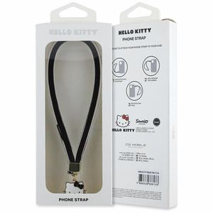 Musta Hello Kitty Nylon Cord Kitty Head -puhelinkoru