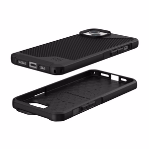 UAG Metropolis LT MagSafe suojakuori iPhone 15 Plus:lle - musta kevlar