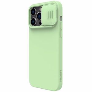 Nillkin CamShield Silky Magnetic Silicone Suojakuori Apple iPhone 14 Pro - Vaaleanvihreä