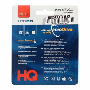 Imro-muistitikku 8GB USB 2.0 Edge musta