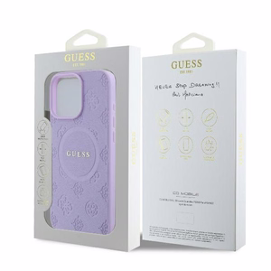 Guess Suojakuori iPhone 16 Pro Max 6,9 GUHMP16XPSAPSMEU Saffiano Peony Classic Logo violetti MagSafe