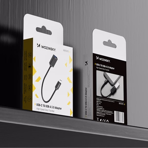 Wozinsky WOTGY1S USB-C 3.0 (uros) - USB-A 3.0 (naaras) OTG Sovitin - musta