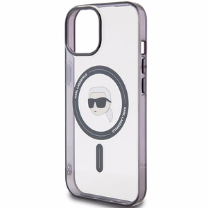 Karl Lagerfeld KLHMP15SHKHNOTK iPhone 15 6,1 läpinäkyvä kovakuori IML Karlin pää MagSafe