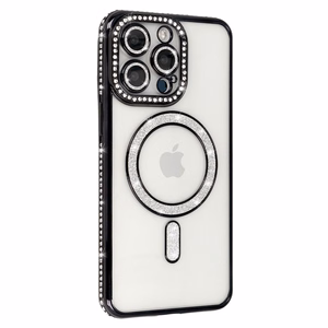 Bling Magsafe Suojakuori Iphone 16 Pro Max:lle musta