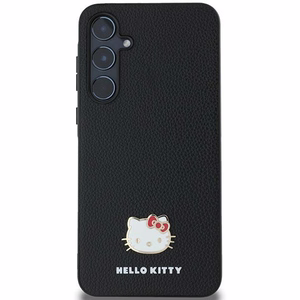 Hello Kitty Metal Logo Kitty Head Suojakuori Samsung Galaxy A55:lle - Musta