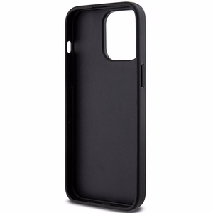 KARL LAGERFELD KLHCP13XGSACHPK Gripstand Saffiano Choupette PIN -suojakuori iPhone 13 Pro Maxille - musta