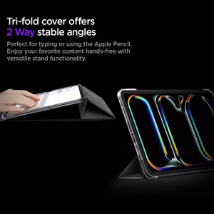 Spigen Liquid Air Folio Suojakuori iPad Pro 11 (2024) iPad Pro 11 (2025) -tabletille - musta