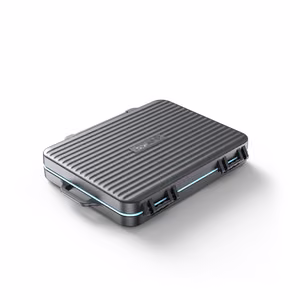 Orico PHCD kotelo muistikorteille ja tallennusmedioille, musta, 2.5 tuuman SSD, 2.5 tuuman HDD, M.2 SSD, SD, Micro SD, CompactFlash -kortinlukijoille - musta