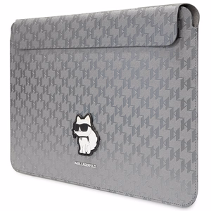 Karl Lagerfeld Saffiano Monogram Choupette Suojakuori 14 tuuman kannettavalle - hopeinen