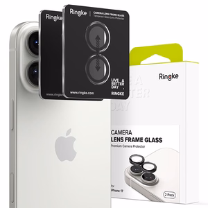 Ringke Camera Frame Näytönsuoja 2-pakkaus iPhone 17:lle - Musta