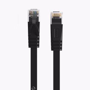 Orico PUG-C7B CAT7 10Gbps RJ45 Ethernet-verkkokaapeli internet LAN litteä 8m - musta