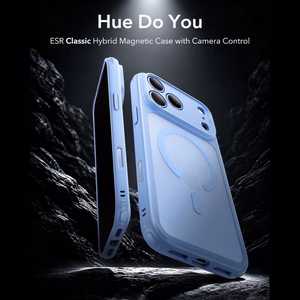 ESR Classic Hybrid MagSafe suojakuori malleille iPhone 18 Pro / 17 Pro, vaaleansininen