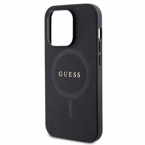 Guess GUHMP14LPSAHMCK Suojakuori iPhone 14 Pro:lle - musta Saffiano MagSafe