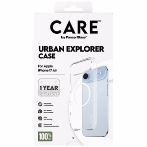 CARE by PanzerGlass Flagship Urban Explorer -suojakuori valkoisella MagSafella iPhone Air - läpinäkyvä
