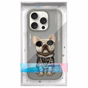 NIMMY Suojakuori GLASSES COOL DOG iPhone 16 Pro Max:lle harmaa