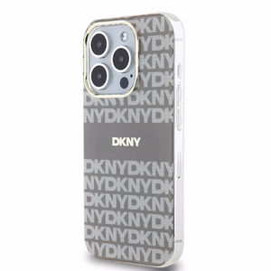 DKNY IML Mono ja Raita MagSafe Suojakuori iPhone 15 Pro:lle - beige