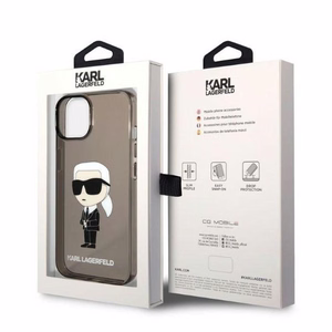 Karl Lagerfeld Ikonik Karl suojakuori iPhone 14 Plus:lle - musta