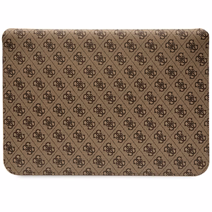 Guess 4G Stripe Metal Logo case for a 14" laptop - brown
