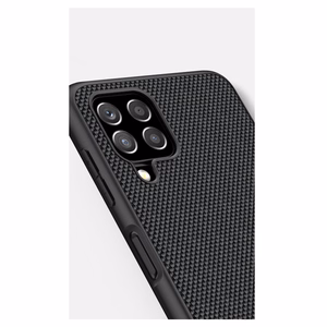 Nillkin Textured Case kestävä vahvistettu kotelo geelirunko ja nylon takaisin Samsung Galaxy A22 4G musta