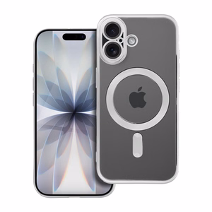 Suojakuori iPhone 17:lle Electro Mag Cover yhteensopiva MagSafen kanssa hopeinen