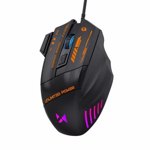 Wozinsky WMGK-1179W langallinen optinen pelihiiri, 7200 DPI, taustavalaistu, musta