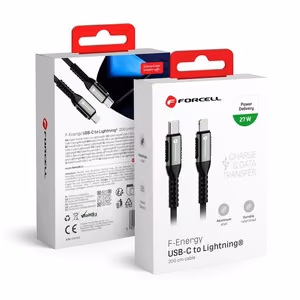 USB C to Lightning cable Forcell F-Energy PD 3A 27W Cafule 2 m C259 black